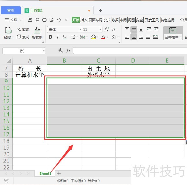WPS表格制作个人简历教程