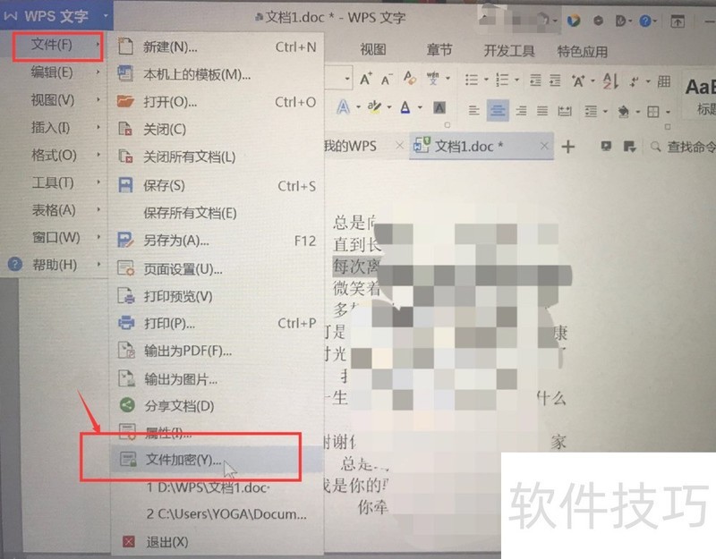 WPS文字如何给文档加密